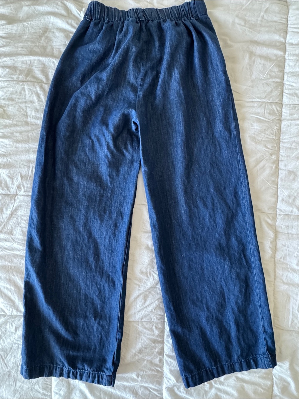 Ruti Ebb and Flow Wide Leg Denim Pants Dark Wash Size 1 Cotton Linen EUC - Picture 4 of 14